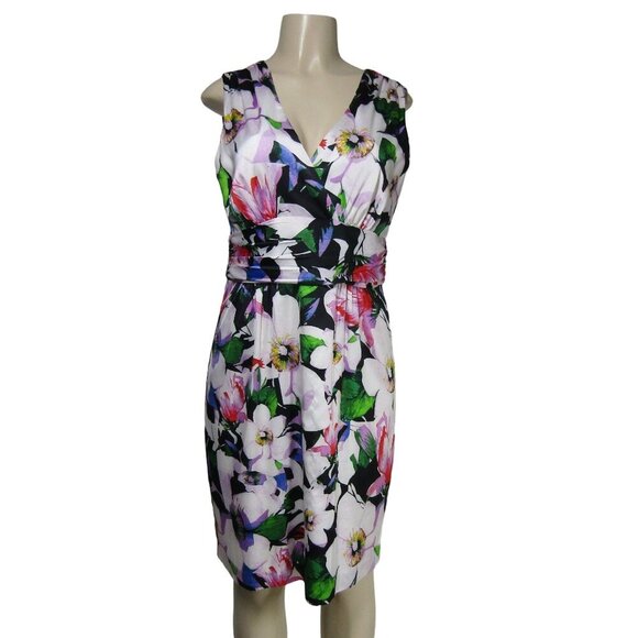LAUREN RALPH LAUREN 12 Floral Romantic Garden Party Career Event Sheath Dress - Picture 1 of 12